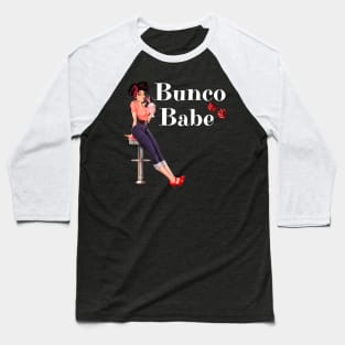 Bunco Babe Pin Up Retro Dice Night Baseball T-Shirt